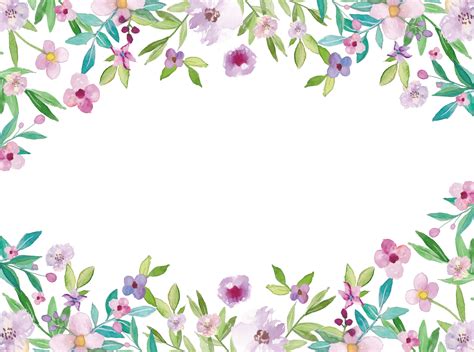 Download Painting Clip Art Flowers Watercolor Flower Border Clipart