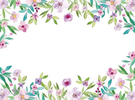 Watercolor Flower Border Png Watercolor Flower Border Png Transparent