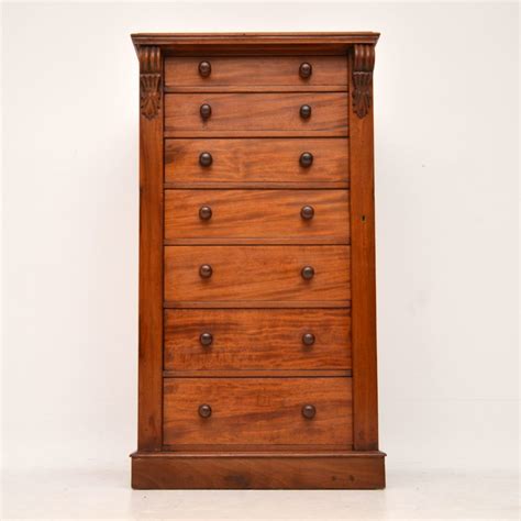 Antique Victorian Mahogany Wellington Chest Of Drawers Marylebone Antiques