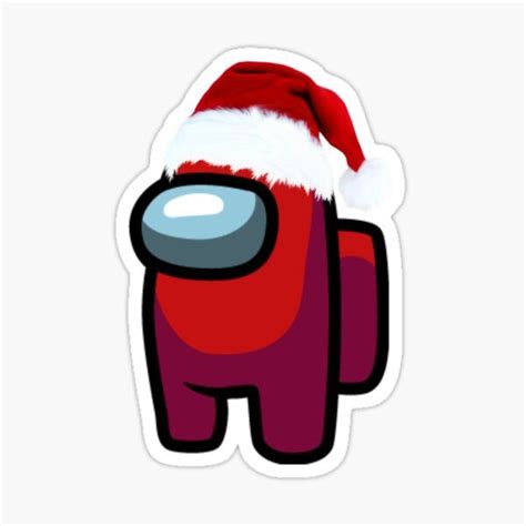 "among us Santa Christmas sticker" Sticker by simpli-perfect