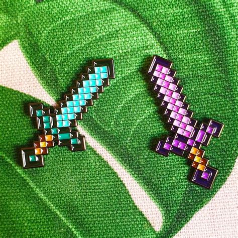 Minecraft Diamond Sword Pin Etsy