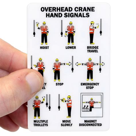 Mobile Crane Hand Signals Overhead Hand Signal Wallet Card Sku Bd 0406