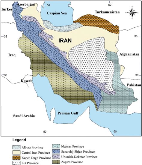 General Geologic Map Of Iran Showing The Eight Geologic Provinces The