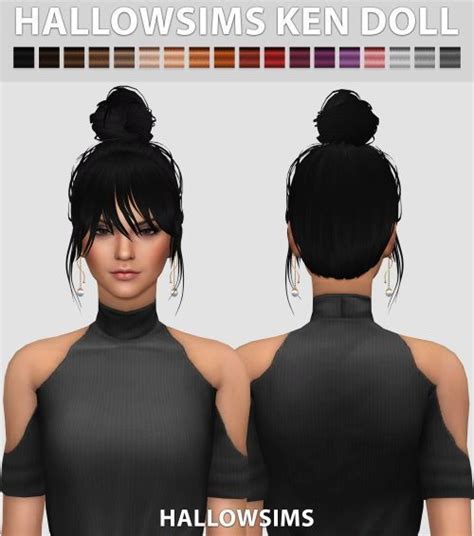 Hair The Sims 4 Criador Hallowsims Fashion The Sims 4 Cabelo Sims