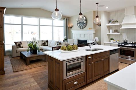 KItchen Island Microwave Nook - Transitional - kitchen ...
