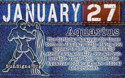 January 27 Zodiac Horoscope Birthday Personality Sunsignsorg