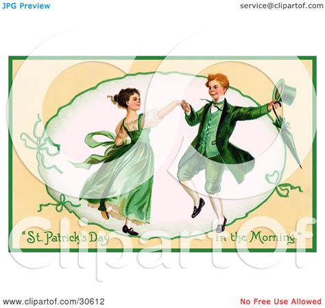 Clipart Illustration Of A Vintage Victorian St Patricks Day Scene Of A