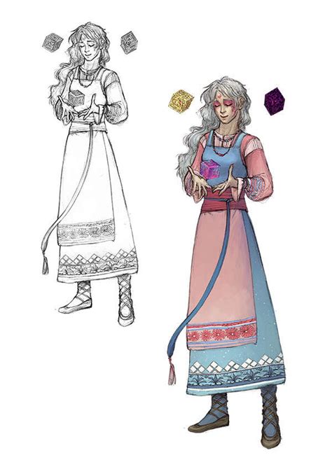 Character Stock Sketch And Color Series Witch Of Cubes Vagelio