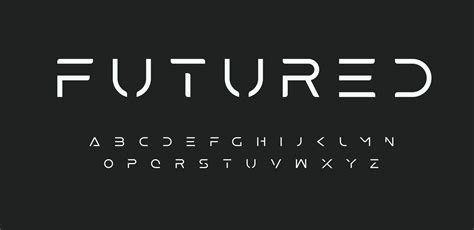 Space Futured Alphabet Futuristic Font Cutting Edge Sci