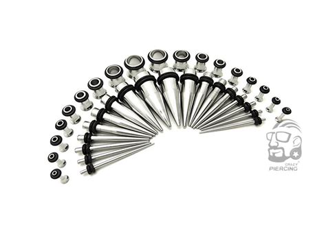316l Stainless Steel Ear Stretching Taper And Tunnel Plug Starter Kits