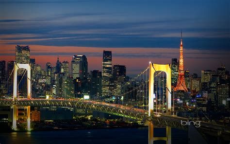 Landscapes Tokyo Skylines Bridges Cities Wallpapers Hd Desktop