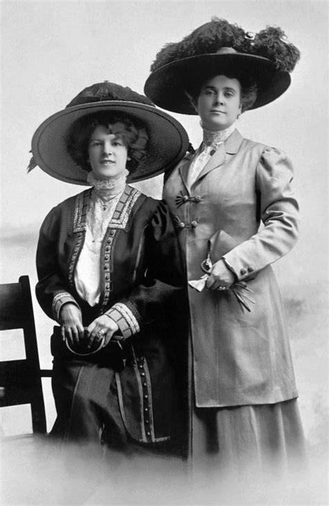 Two Women Wearing Hats Circa 1900 Photograph By Everett