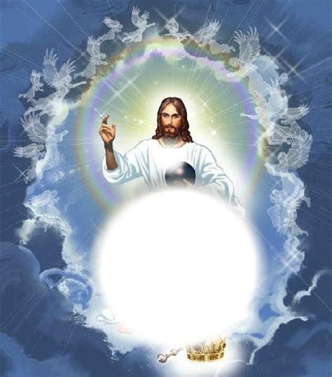 Jesucristo En El Cielo Montaje Fotos Fotografía De Nubes Montaje