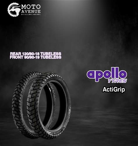 Apollo Actigrip Rear 12080 18 R6 Tubeless And Front 9090 19 F6