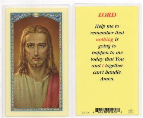 Lord Help Me To Rememberprayer Card St Bernard Books