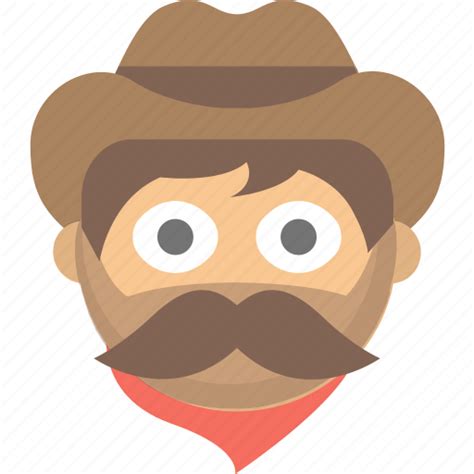 Cowboy Emoji Face Hat Man Mustache Western Icon Download On