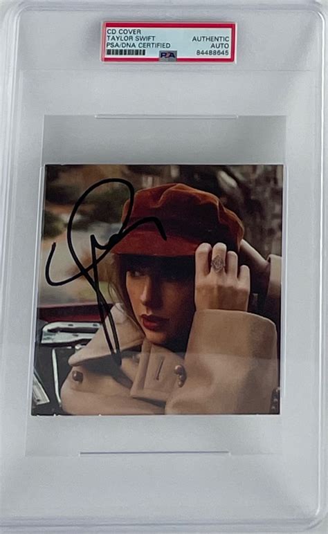 Lot Detail Taylor Swift Signed Cd Insert Encapsulated Psadna