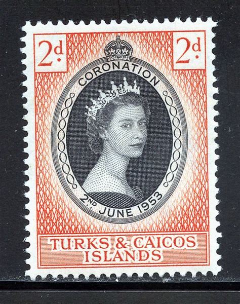 Turks And Caicos Mlh Qeii Coronation Issue From Caribbean