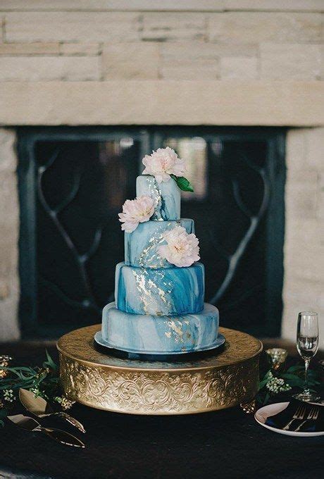 38 Elegant Blue Wedding Cake Ideas You Will Like Chicwedd