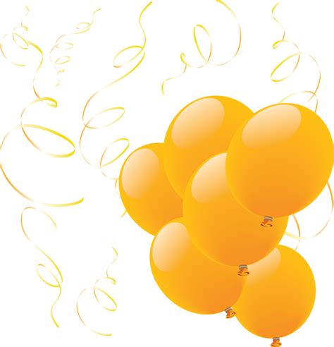 Yellow Balloons Png Image