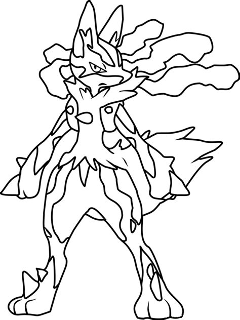 Angry Mega Lucario Coloring Page Free Printable Coloring Pages For Kids