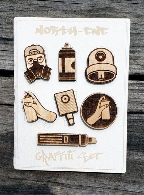 Wood Pin Set Graffiti Swag Graffiti Etsy Street Art