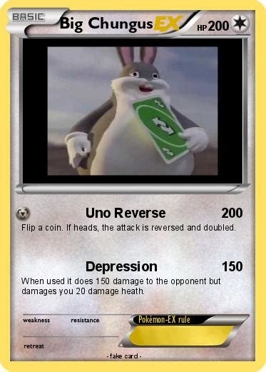 Pokémon Big Chungus 847 847 Uno Reverse My Pokemon Card