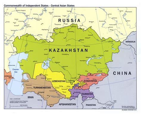 Digital Political Map Central Asia 642 The World Of Maps Com Riset