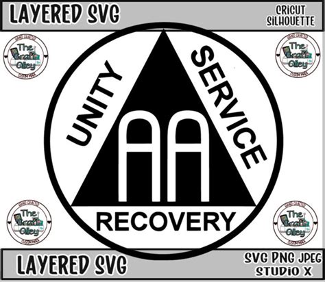 Recovery Svg Aa Svg Alcoholics Anonymous Template For Etsy