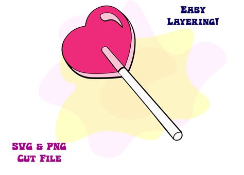 Heart Lollipop SVG - Etsy