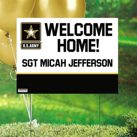 Personalized Us Army Welcome Home Yard Sign Welcome Home Signs For