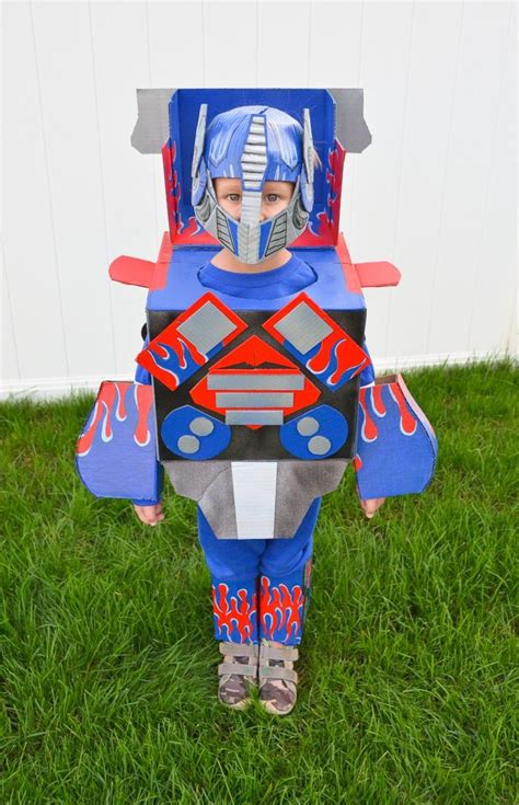 optimus prime transformers costume cardboard