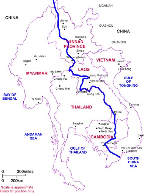 The Mekong River Basin With Riparian Countries Download Scientific