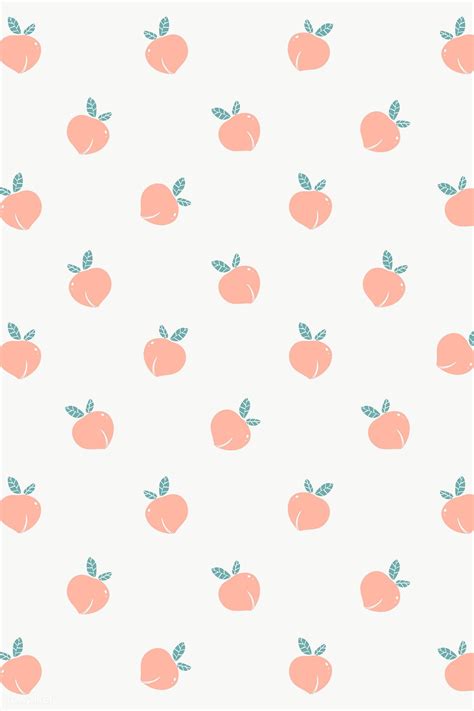 Hand Drawn Peach Patterned Background Design Element Free Image By
