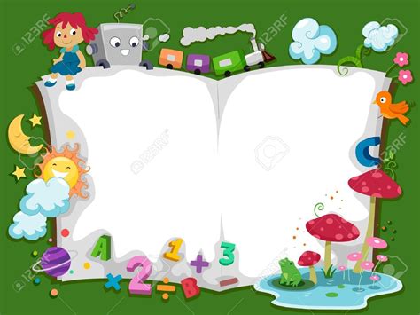 Background Illustration Of A Storybook With Characters Illustration