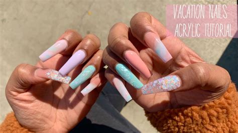 Cotton Candy Acrylic Nails Freestyle Vacay Vibes Youtube