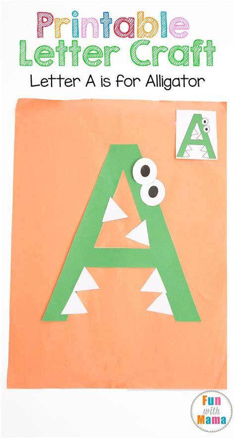 Work On This Adorable Letter A Is For Alligator A Great Craft When