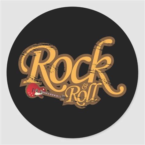 Vintage Design Sticker Rock N Roll Zazzle Rock N Roll Rock And