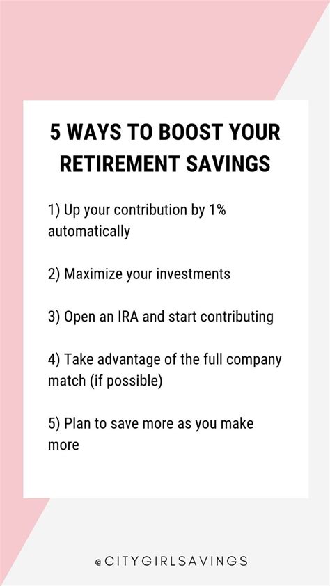 5 Ways To Boost Your Retirement Savings An Immersive Guide By City