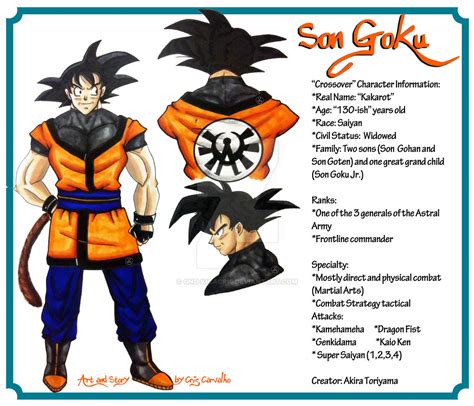 Crossover Character Sheet Son Goku By Gnd Kicacris On Deviantart