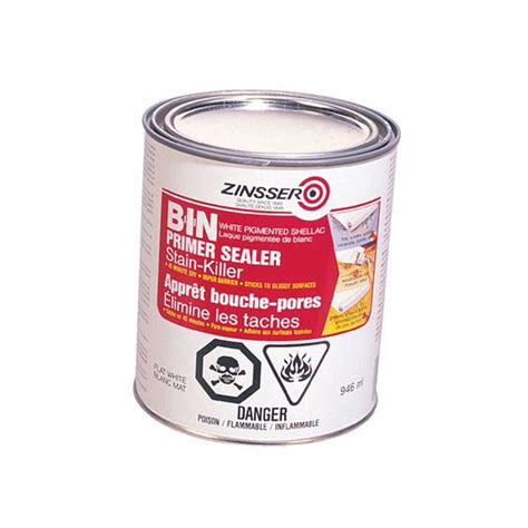 Zinsser B I N Shellac Base Sealer Primer 946 Ml White Z00914 Rona