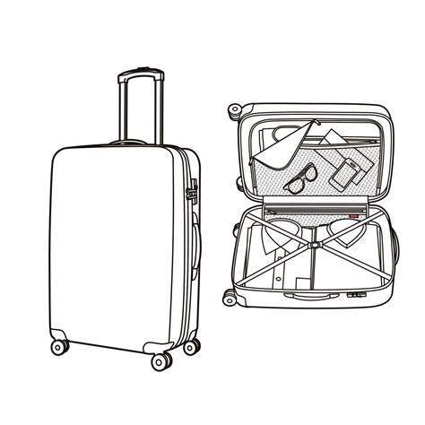 I start with a slideshow of coloring book. Open Suitcase Drawing at GetDrawings | Free download
