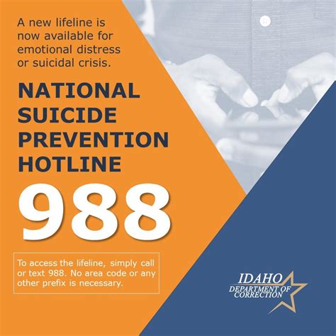 New National Suicide Prevention Line Idaho Department Of Correction