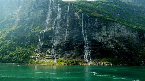 Free Images Landscape Waterfall Lake Valley Mountain Range Cliff