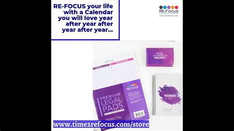 Re Focus Your Life With A Calendar You Will Love Year After Year After