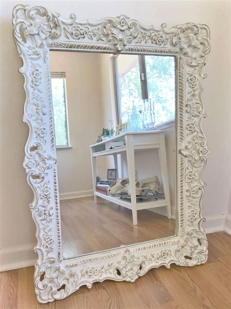 Furniture Buyers White Vintage Mirror White Ornate Mirror Shabby