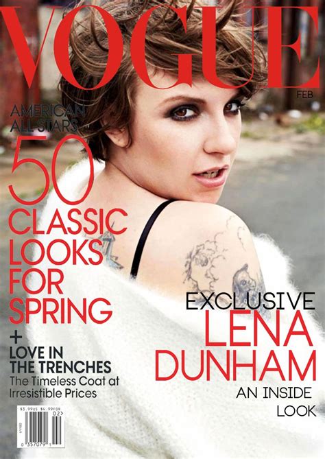 Us Vogue February 2014 Lena Dunham Vogue Magazine Covers Vogue Covers Kaylee Firefly Annie