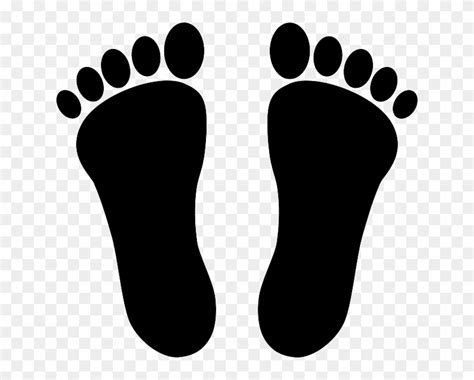 Foot Feet Footprints Toes Silhouette Black Foot Foot Prints Clip
