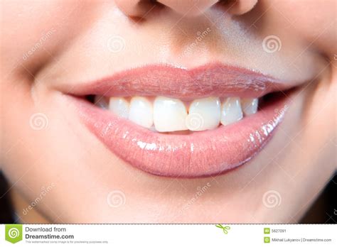 Close Up A Mouth Of The Girl Stock Image Image Of
