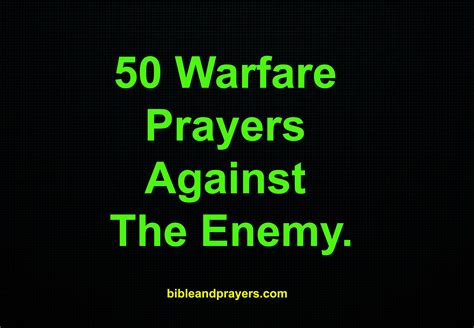50 Warfare Prayers Against The Enemy